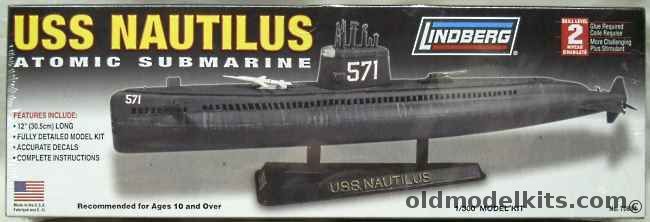 Lindberg 1/300 Nautilus Atomic Submarine, 70884 plastic model kit